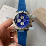 Copy Breitling Super Avenger II 45mm Watch Blue Dial Blue Rubber Strap
